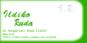 ildiko ruda business card