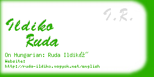 ildiko ruda business card